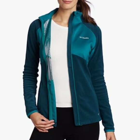 Columbia Dry Heat 360 Fleece Zip Up / Light Jacket - Medium in Dual Purple - Picture 10 of 11